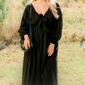 Chic Soul Black Long Sleeve Dress